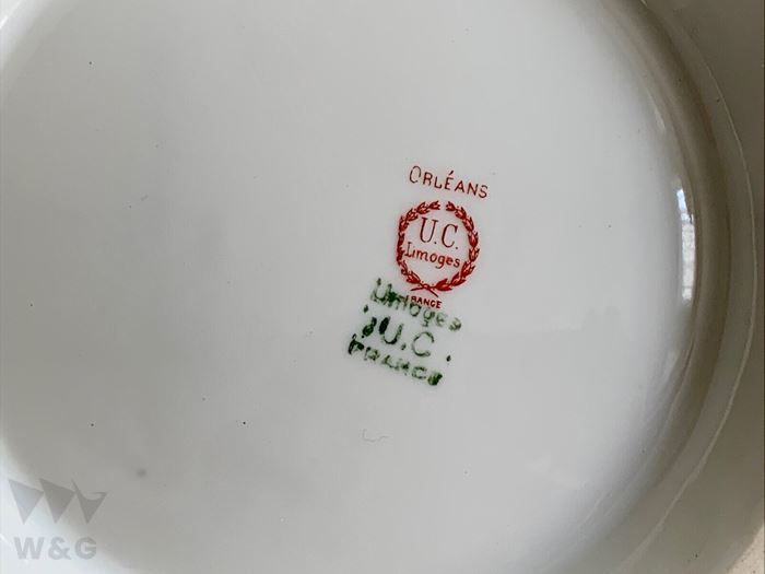  Limo -ju Франция Union керамика oru редкость n круг крышка есть овощи миска EUC