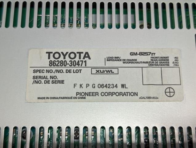  Toyota Crown Majesta Zero kla original audio amplifier 86280-30470 operation verification ending GM-8257(ZT)2 piece set 