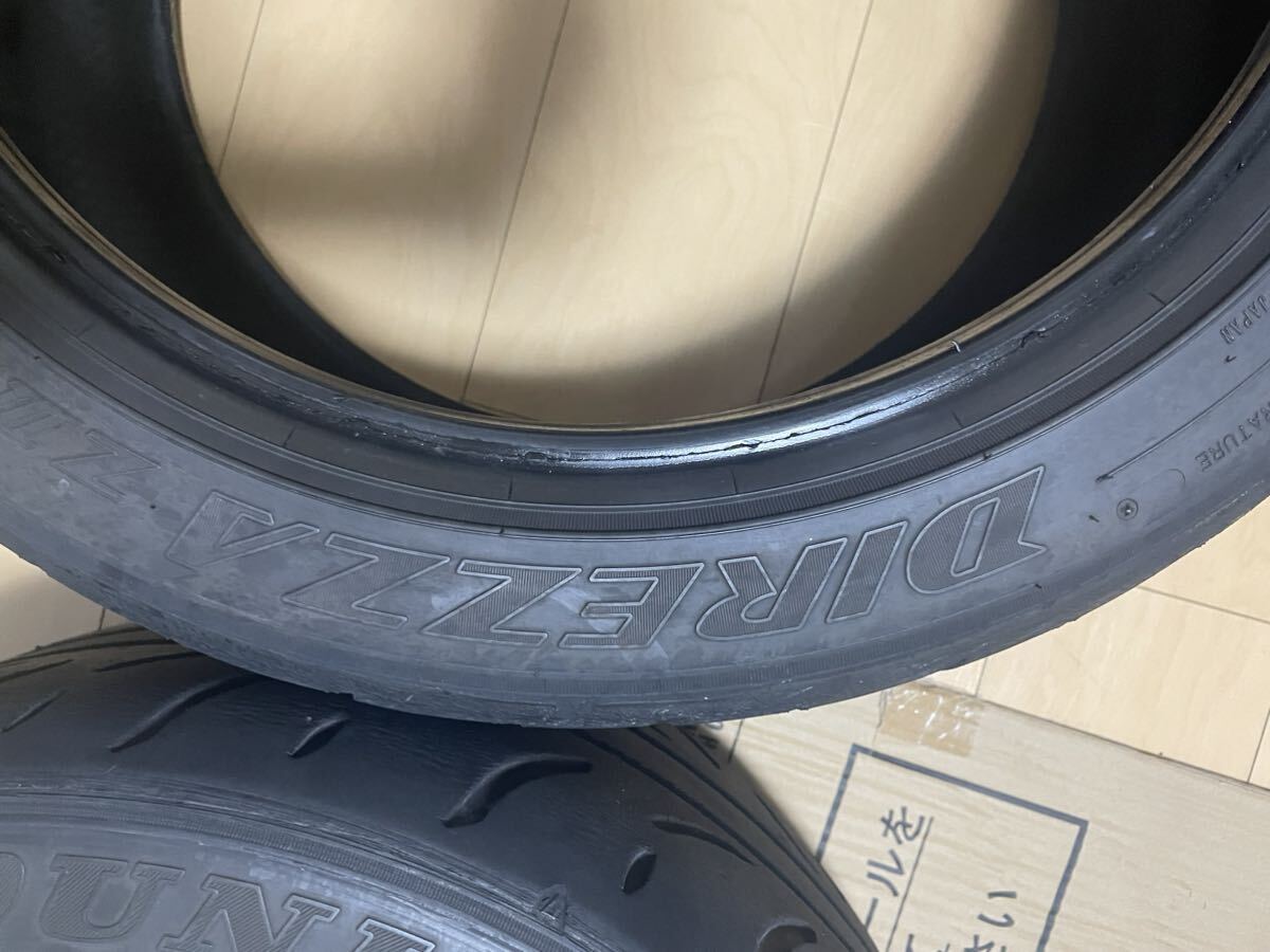 245/40R17ダンロップ DIREZZA ZIII ラリータイヤ 中古2本 2020年製 245/40/17の画像3