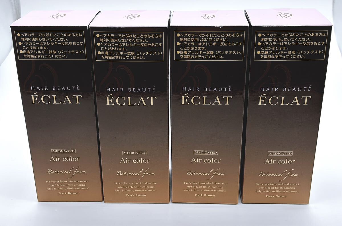 【未使用4点セット】ヘアボーテ　エクラ　ボタニカル　エアカラーフォーム　ライトブラウン【送料無料】