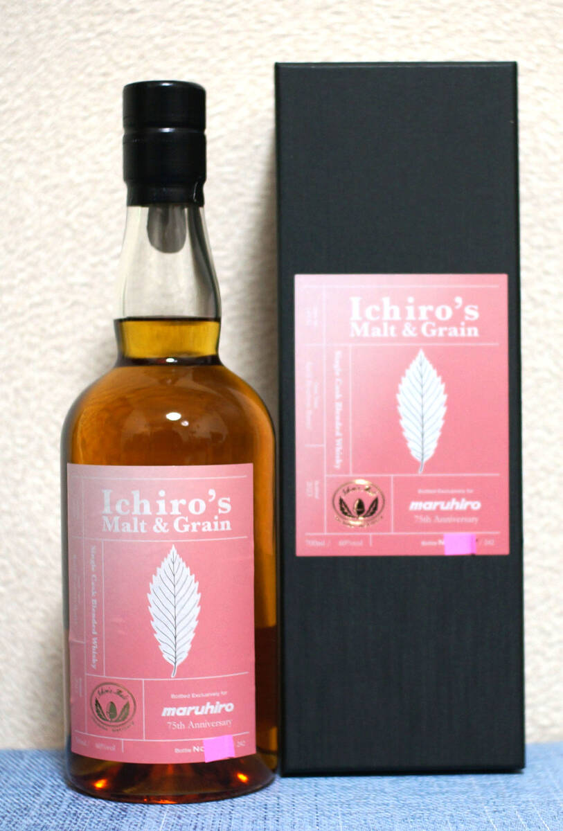 ★242本限定★【イチローズモルト】 Ichiro's Malt&Grain Single Cask Blended Whisky 700ml / 2023 maruhiro 75th Anniversaryの画像2