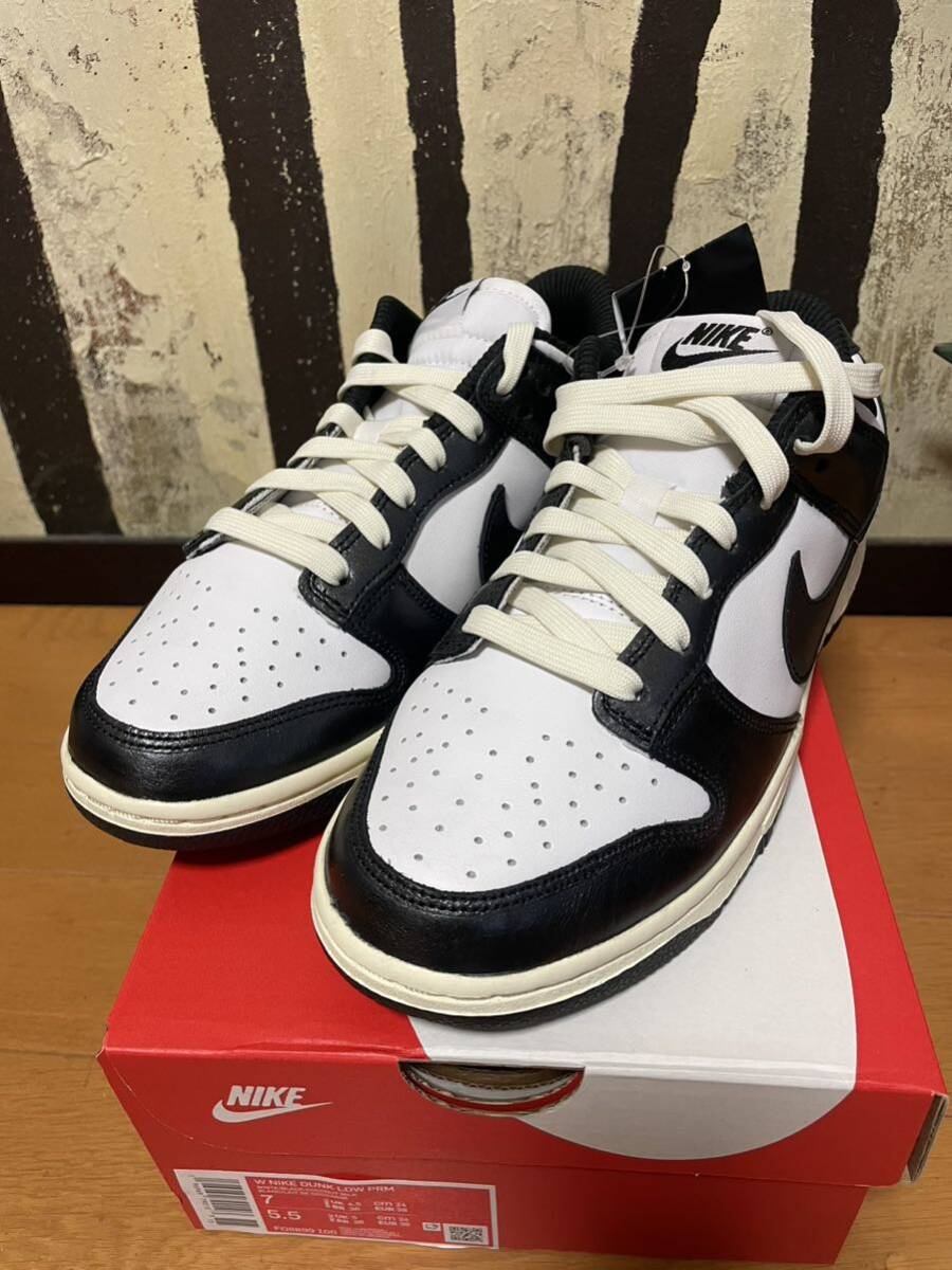 新品　NIKE DUNK LOW PRM ヴィンテージパンダ　24.0_画像4