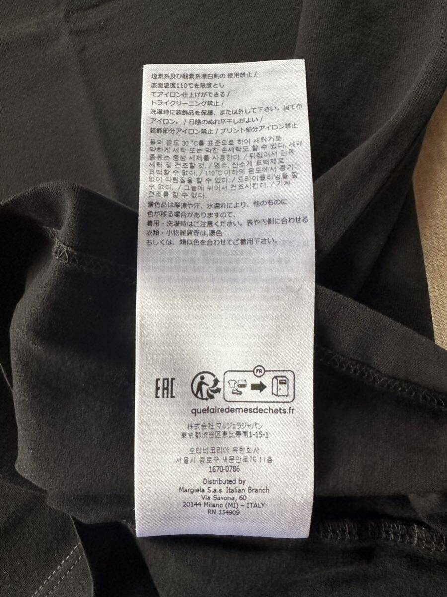 黒XL新品 メゾンマルジェラ リバースロゴ Tシャツ 黒 刺繍 半袖 カットソー 23SS size XL 52 Maison Margiela 1 10 メンズ オールブラック