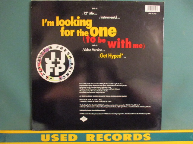 Jazzy Jeff & Fresh Prince ： I'm Looking For The One( To Be With Me ) 12'' (( Teddy Riley Pro. / 落札5点で送料当方負担の画像2