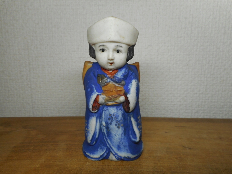 古い　貯金箱　花嫁　土人形　日本製　ビンテージ_画像2