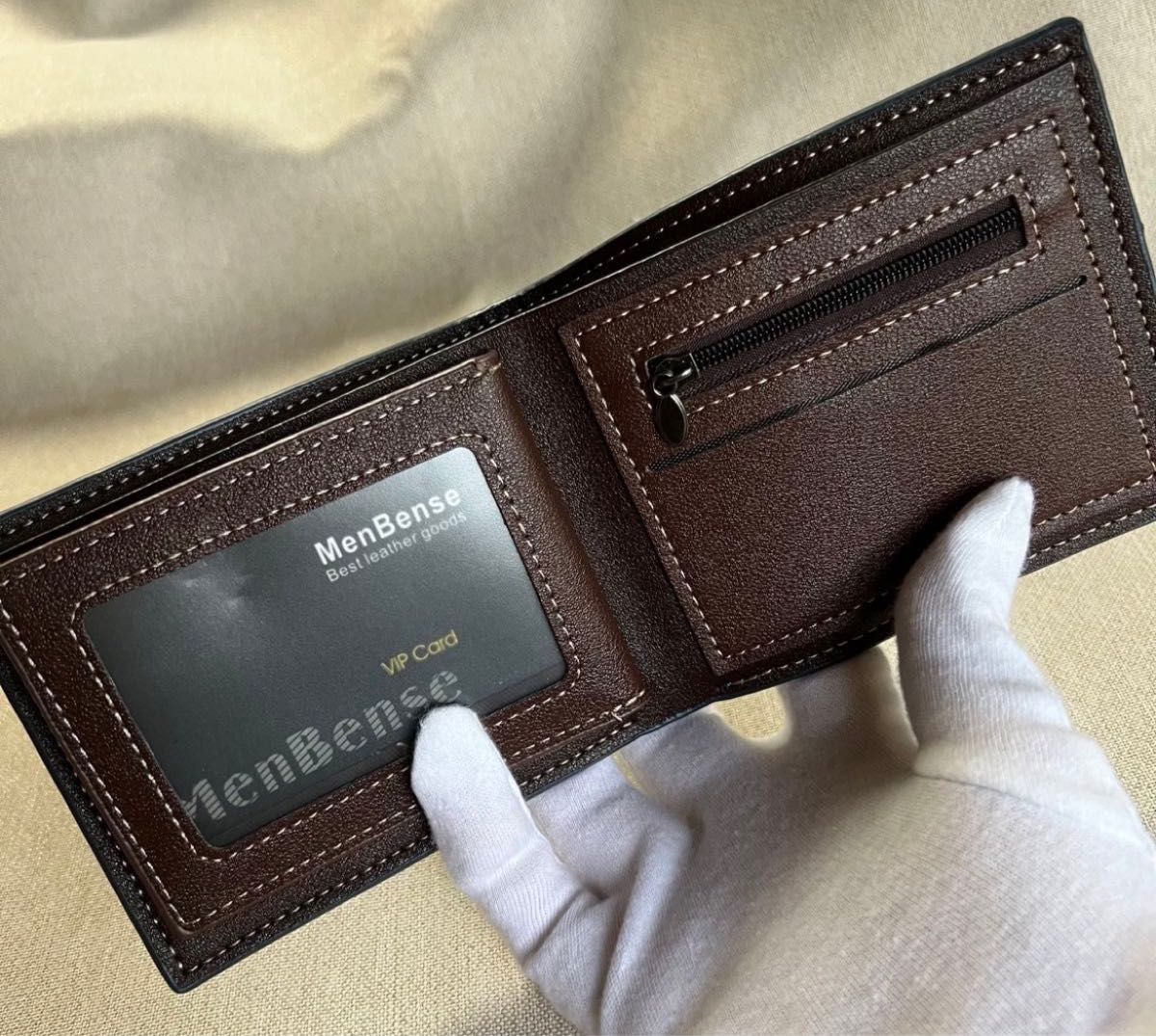 財布 二つ折り財布 PUレザー コンパクト 小銭入れ 財布軽量 掲載用開封品