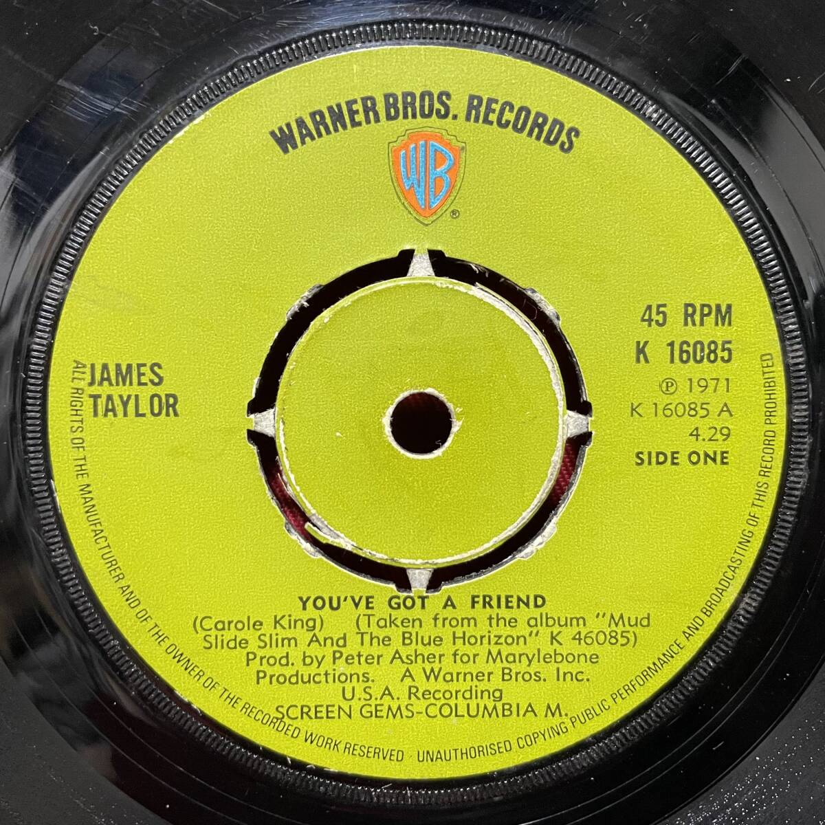 ◆UKorg7”s!◆JAMES TAYLOR◆YOU'VE GOT A FRIEND◆_画像1