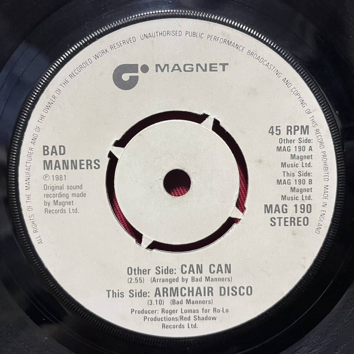 ◆UKorg7”s!◆BAD MANNERS◆CAN CAN◆_画像2