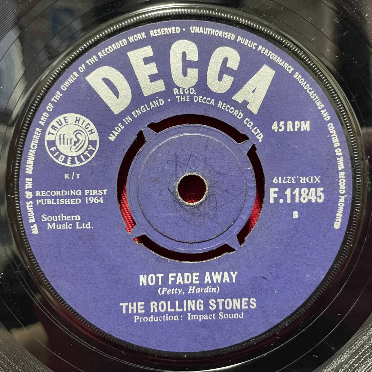 ◆1円開始!◆UKorg7”s!◆THE ROLLING STONES◆NOT FADE AWAY◆の画像1