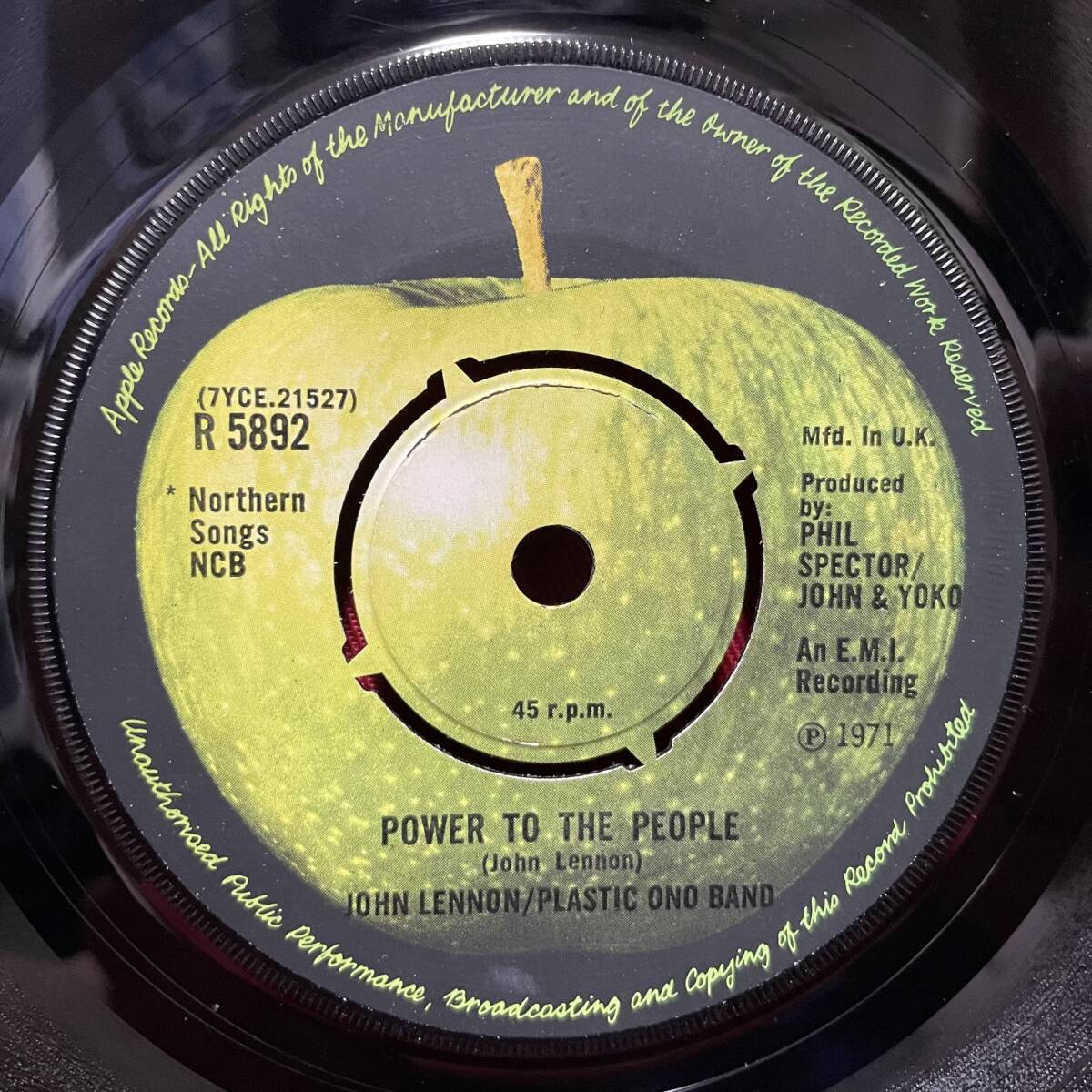 ◆1円開始!◆UKorg7”s!◆PLASTIC ONO BAND◆POWER TO THE PEOPLE◆_画像1