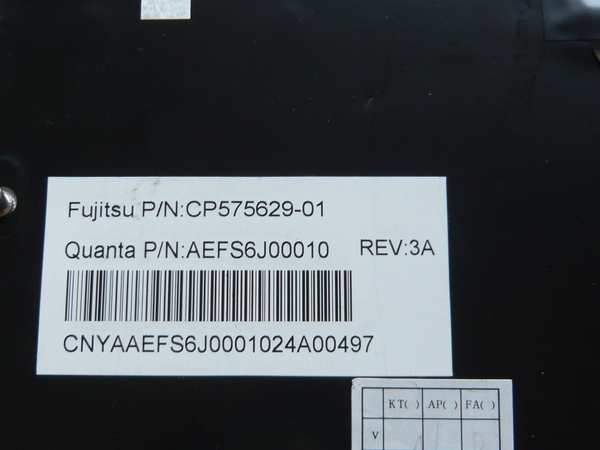 【美品】ノート用キーボード 日本語配列 黒 ★ 富士通 AEFS6J00010 CP575629-01 30pin 349mm×130mm #2491-K_画像3