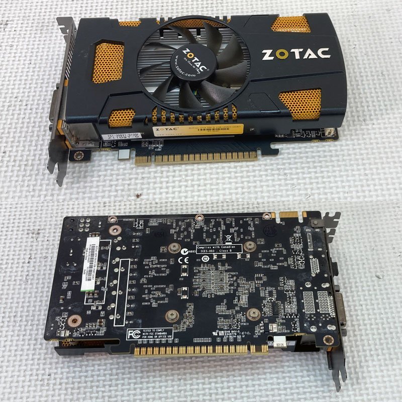 中古グラフィックカード 動作確認済 WinXP～Win10 LINUX ★ ZOTAC GeForce GTX 550 Ti GDDR5 1024MB 192bit DVI/HDMI/DisplayPort #2416-K_画像2