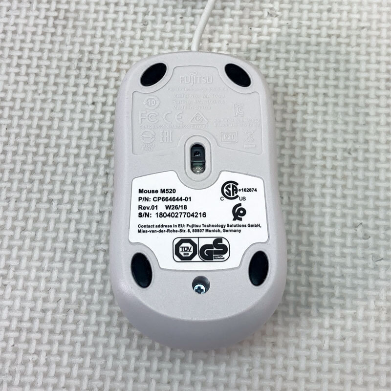 動作品 白 USB光学式マウス ★ 富士通 Mouse M520 USB接続 複数在庫有り 同梱歓迎の画像2