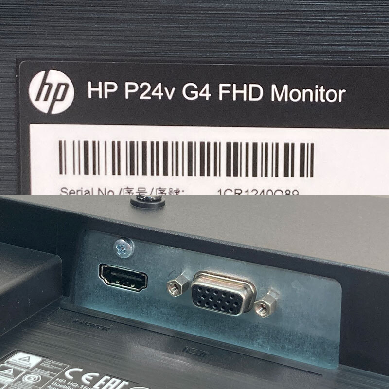 2021年発売 中古 フルHD ワイド液晶モニター ブラック VGA/HDMI ★ HP P24v G4 FHD Monitor 解像度:1920×1080 VESA：100×100_画像6