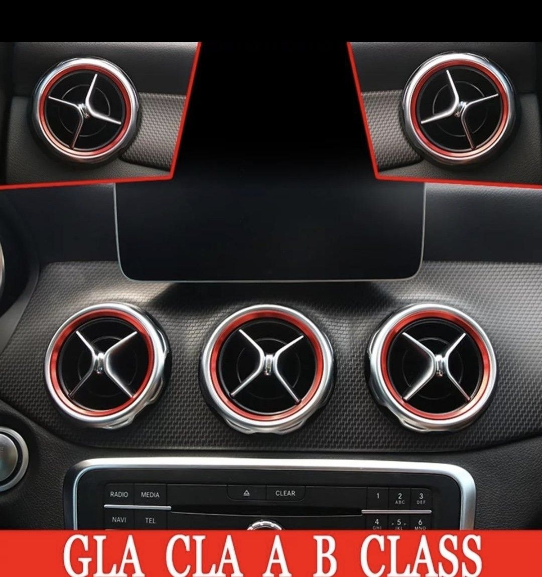 メルセデスベンツ レッド リング エアコン ベント カバー GLA200 CLA A B CLASS GLA220d GLA250