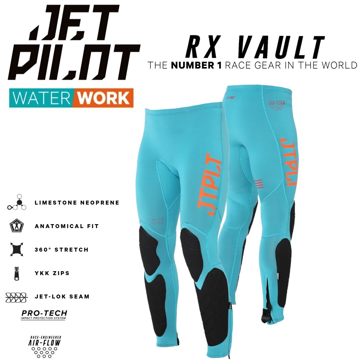 ジェットパイロット JETPILOT 2024 ウェットスーツ 送料無料 RX VAULT ボルト レース パンツ JA22157 ブルー M