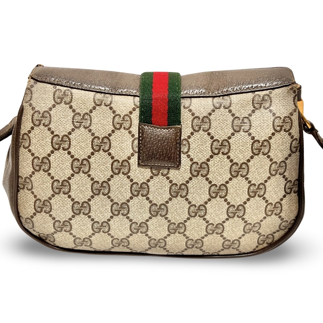 GUCCI Accessory Collection オールドグッチ シェリーライン GG ショルダーバッグ クロスボディバッグ ブラウン_画像2