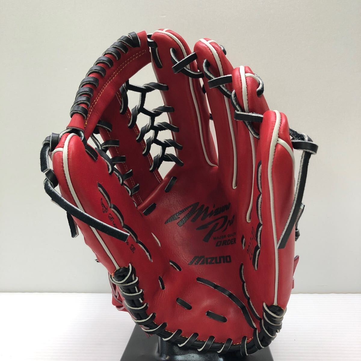 G-9651 ミズノ MIZUNO ミズノプロ mizunopro 軟式 耕作印 外野手用 オーダー グローブ グラブ 野球 中古品 刺繍入り_画像3