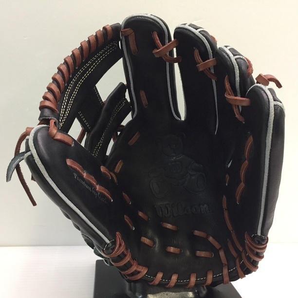 中古品 ウィルソン Wilson ウィルソンスタッフ プレミアム キップレザー 硬式 内野手用グローブ 9460_画像3