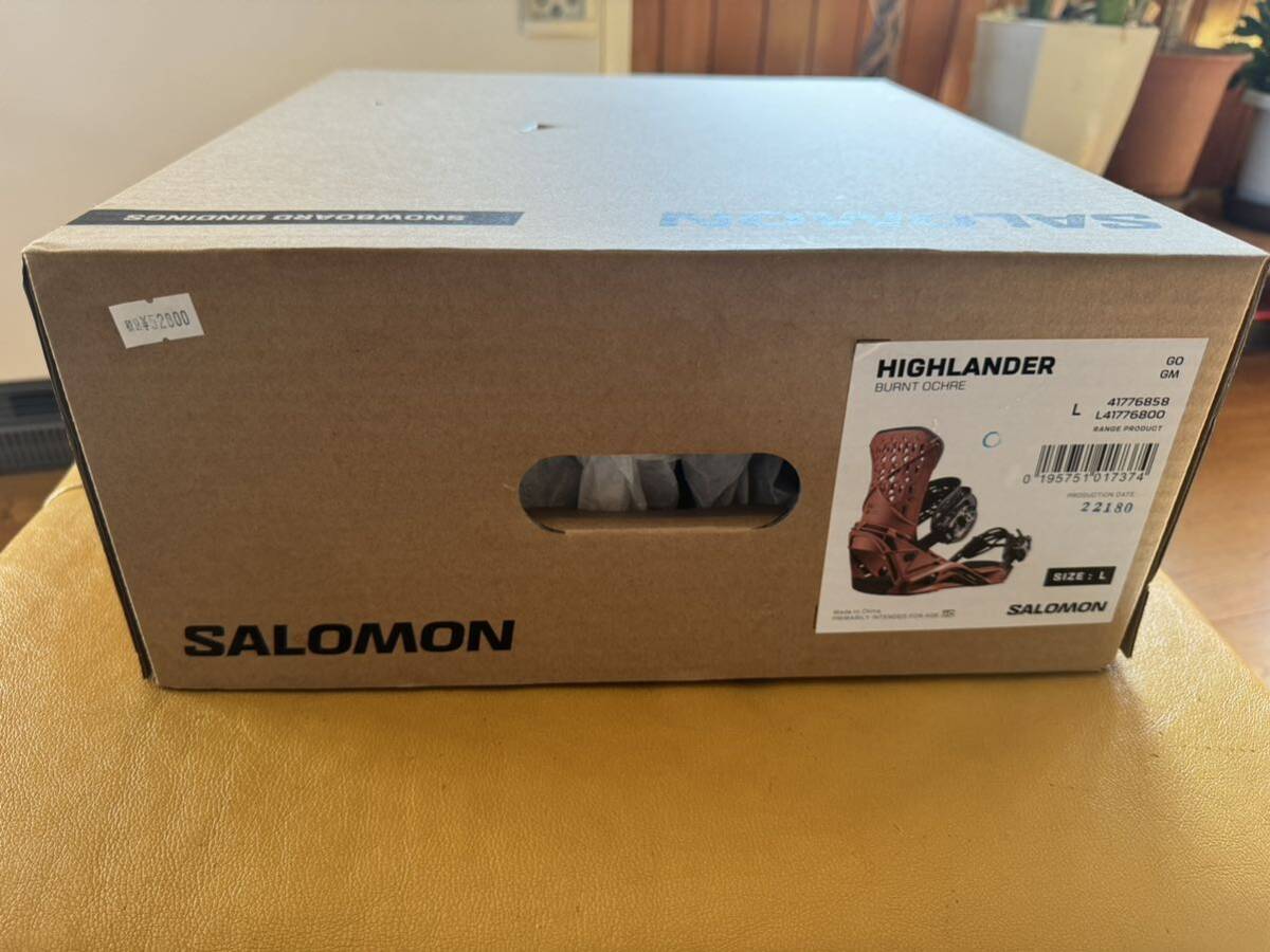 SALOMON HIGHLANDER サロモン ハイランダー22-23モデル カラー BURNT OCHRE 新品 最落無し 格安出品 ビンディング サイズL スノーボード_画像1