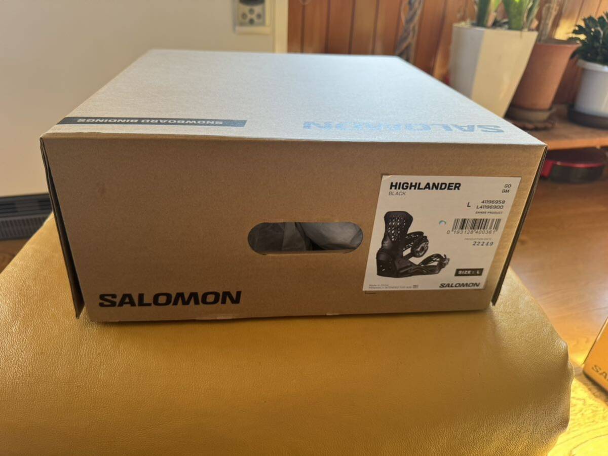 SALOMON HIGHLANDER サロモン ハイランダー22-23モデル カラー BLACK 新品 最落無し 格安出品 ビンディング サイズL スノーボード_画像1
