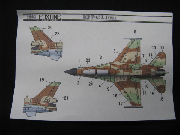 ★　FOXONE 1/144 F-16D Barak 　イスラエル空軍　 ★_画像8
