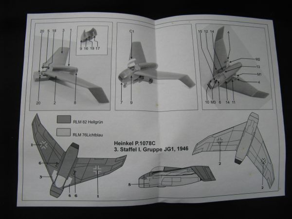★　プラネットモデル　1/72 ハインケル　P.1078 C German All-Wing Fighter Project 　★_画像9