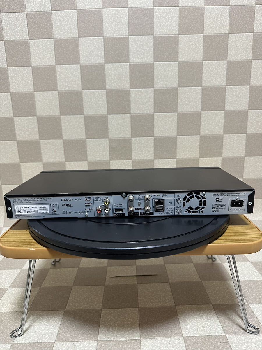 1TB SHARP シャープ HDD/BD レコーダー 2B-C10BW1 2020年製 ※通電確認のみ ジャンク_画像6