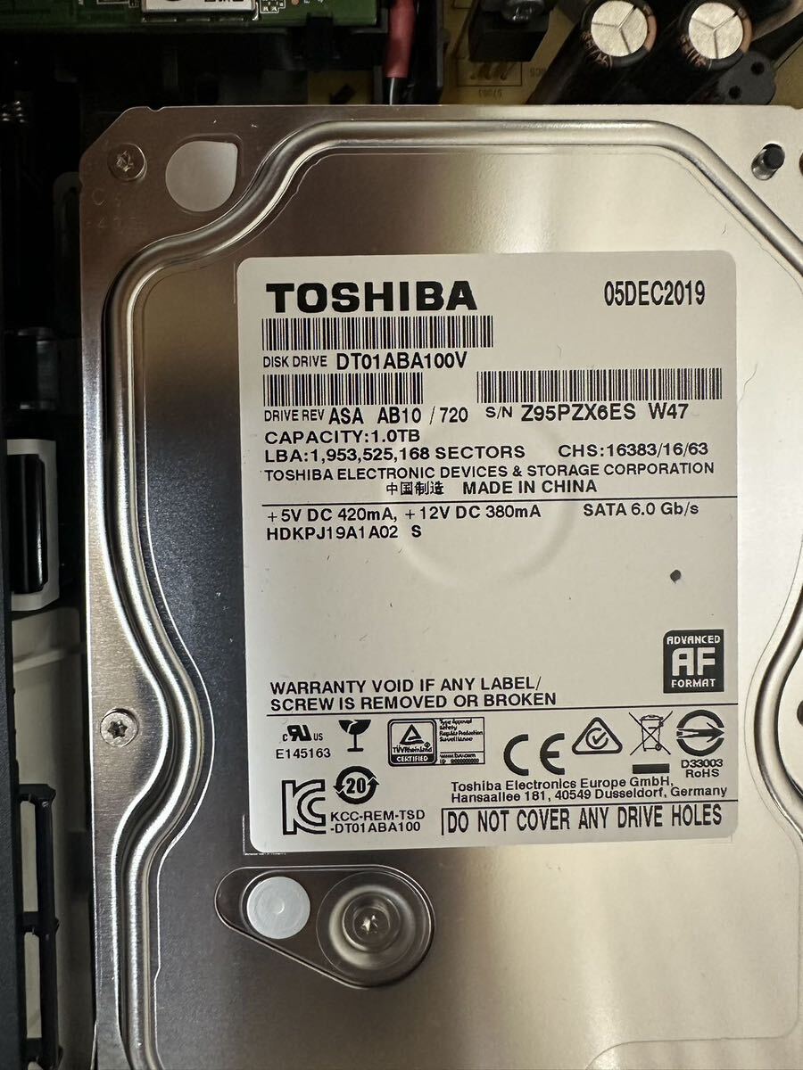 1TB SHARP シャープ HDD/BD レコーダー 2B-C10BW1 2020年製 ※通電確認のみ ジャンク_画像9