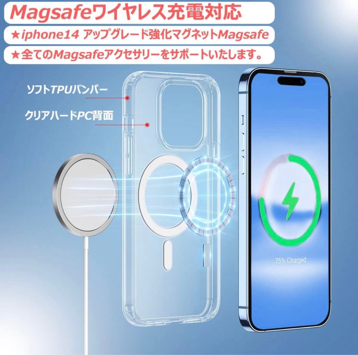 【人気商品】Apple MagSafe対応iPhone 15 Pro クリアケース