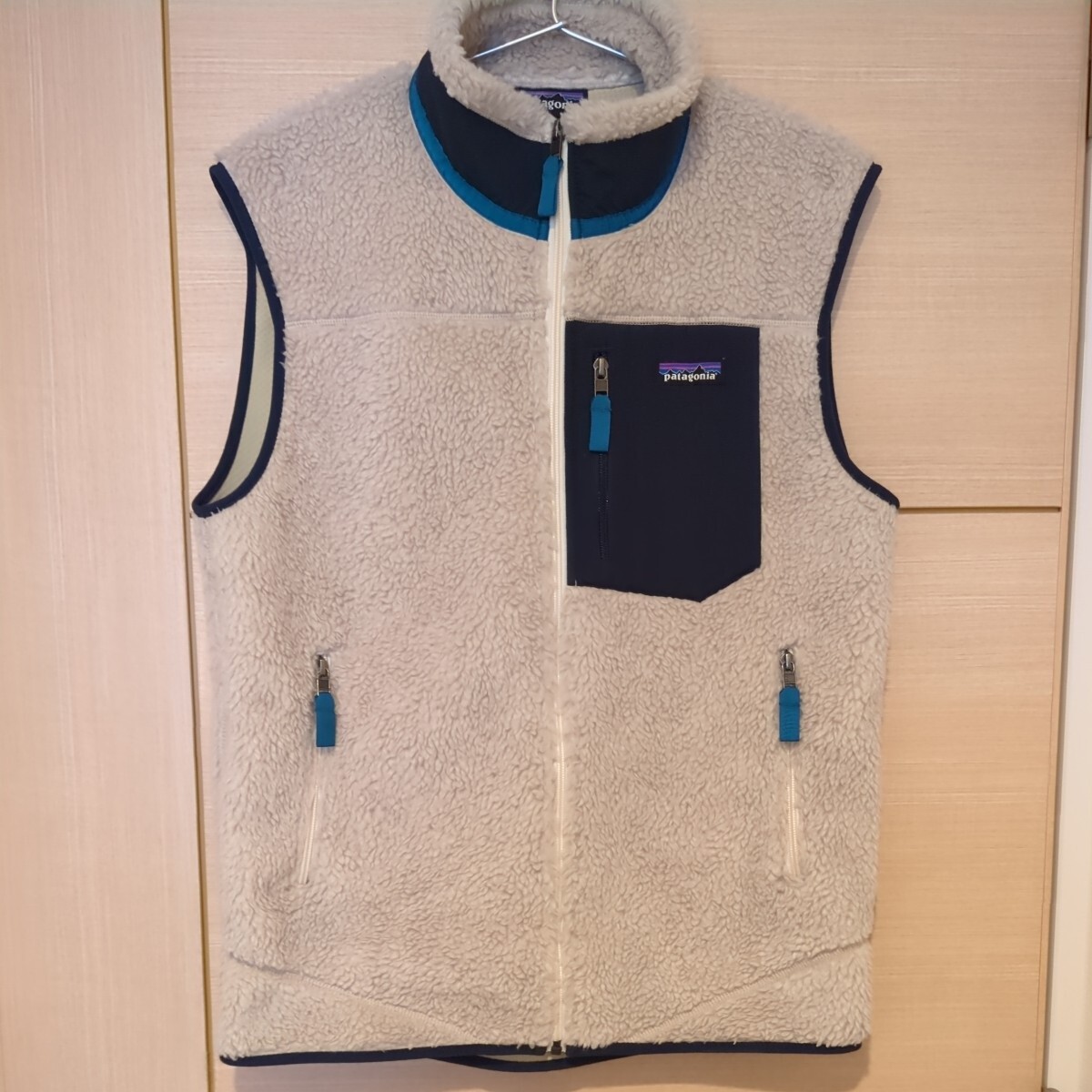 Patagonia Men's Fleece Vest Natural パタゴニア メンズ・クラシック・レトロX・ベスト ナチュラル フリースベスト サイズM 超美品_画像1