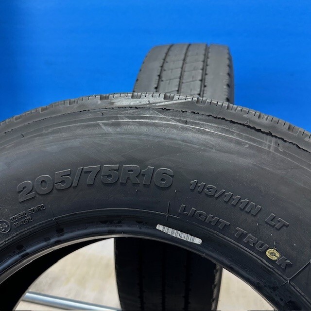 【2021年製造】　205/75R16 113/111 N LT　ブリヂストン　DURAVIS　R207　サマ－タイヤ　205/75/16　２本　トラックタイヤ_画像4