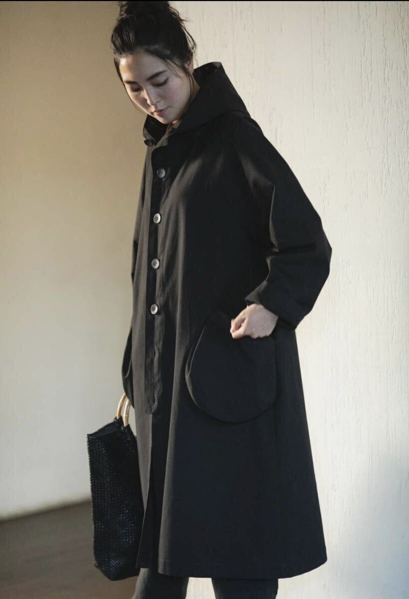 美品 170cm前後の方にも 2022 春 秋 JURGEN LEHL CANVAS HOODED COAT ヨーガンレール 帆布 メンズ フード スプリングコート 生成り コート_画像2