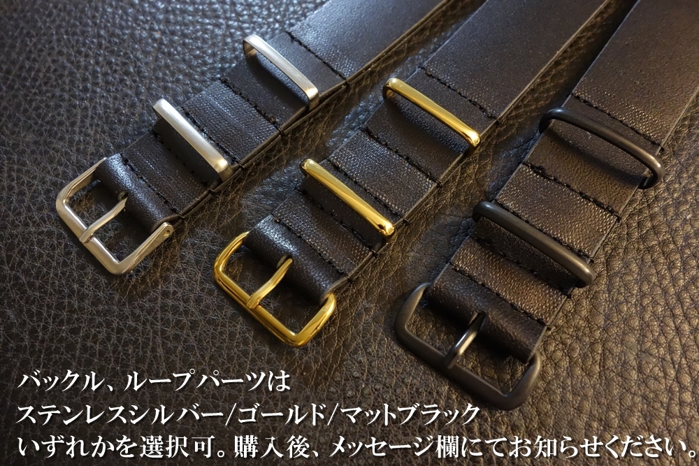 ◆クロコダイルNATO G10Strap◆北米産クロコダイル Custom Order(ラグ幅/BUCKLE COLOR) コニャックブラウン 受注生産 ワニ革 腕時計ベルト