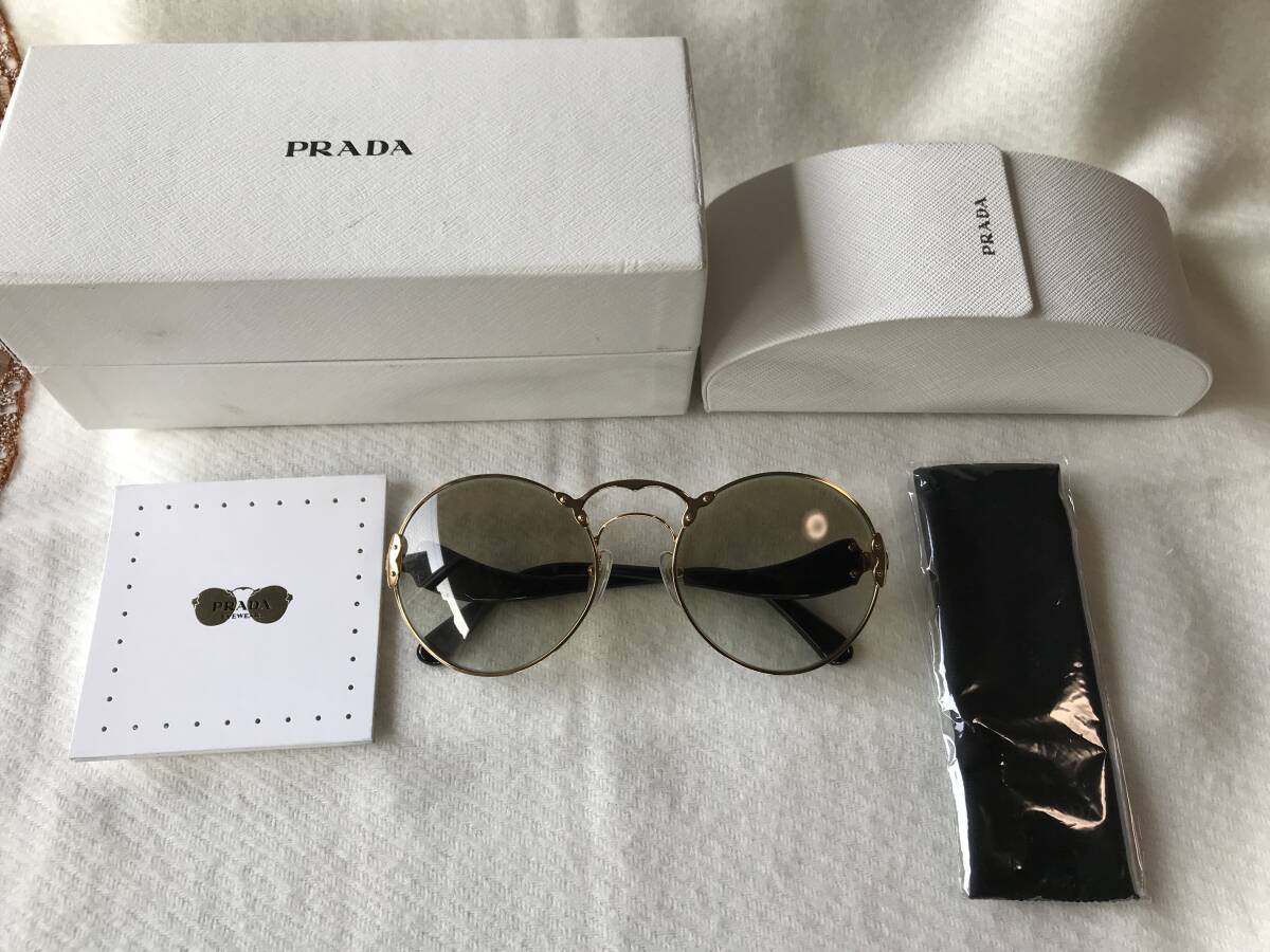 レア希少品◇hyde着◇PRADA プラダ SPR55T ラウンドサングラス　ハイド ラルク ゴールド ブラック　丸型 _画像4