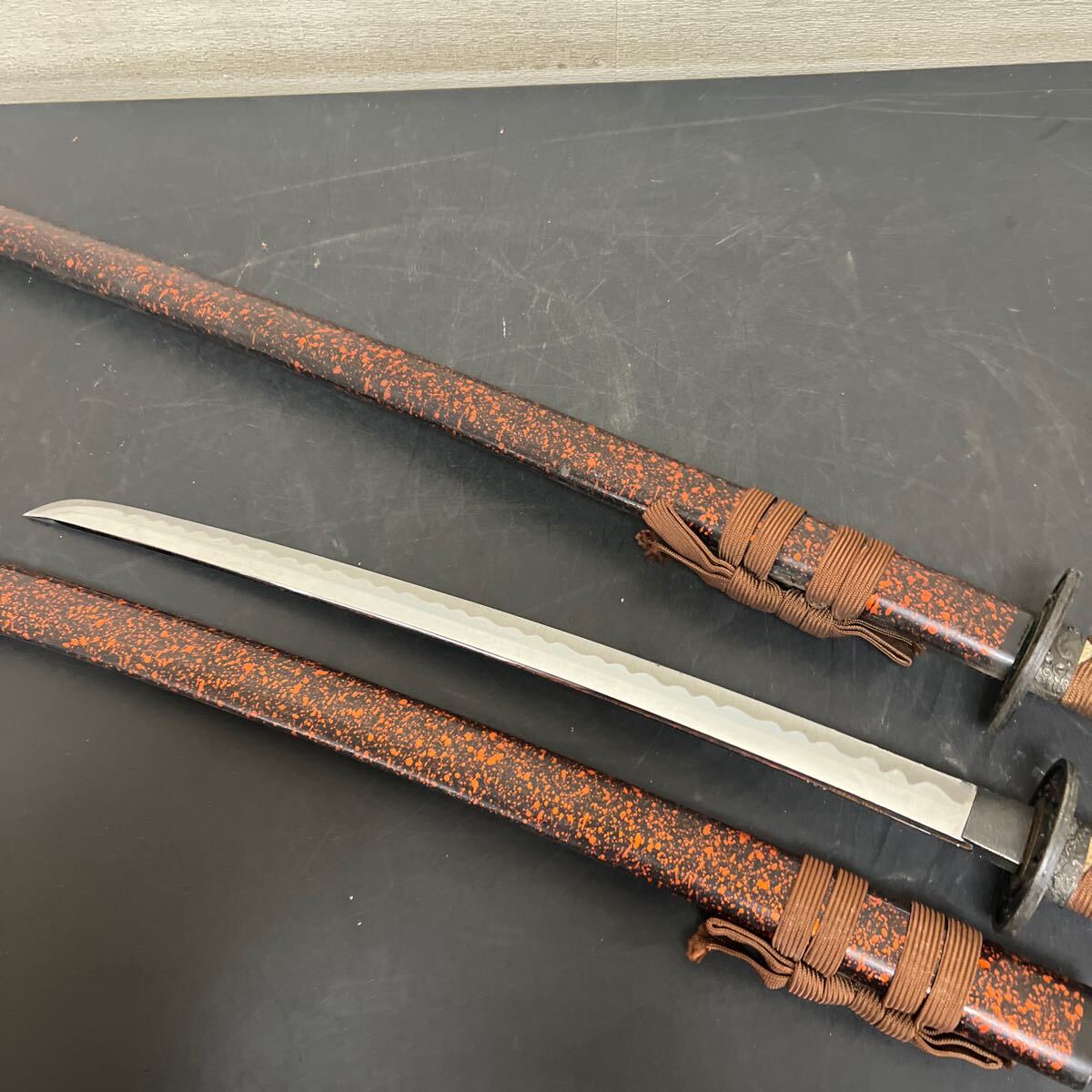 t3-766 模造刀 日本刀 脇差 模擬刀 小道具 2点まとめて レプリカ 中古品の画像5