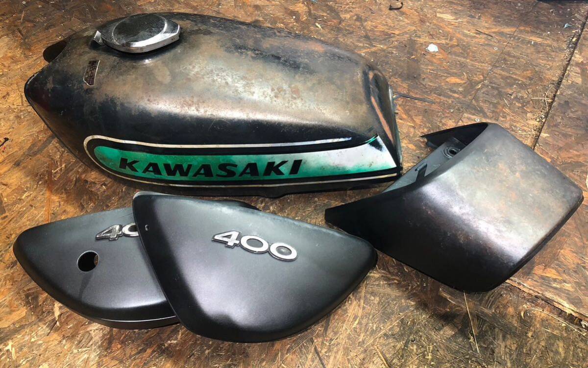 Kawasaki 400ss、kh400、kh250、250ss ヤレ外装セット_画像1