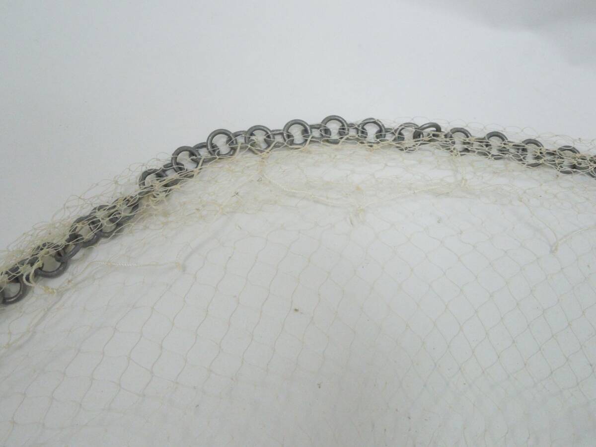 ‡ 0528. net fish net device net hand throwing net fishing tackle fishing net hand . attaching weight approximately 3.45kg present condition goods 