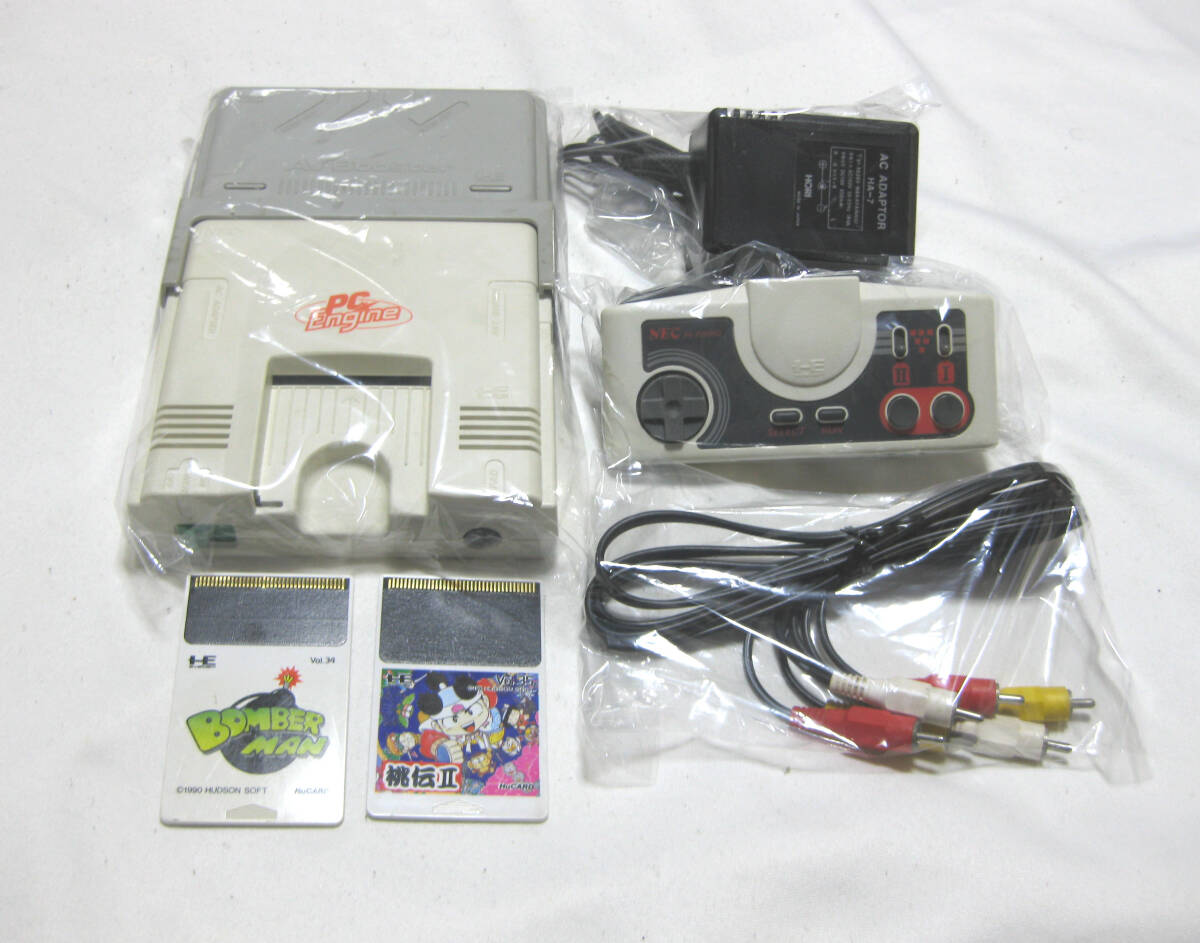  operation guarantee the first period PC engine / bacteria elimination settled used body AV booster ream . controller operation goods complete set * soft attaching Bomberman peach Taro legend Ⅱ