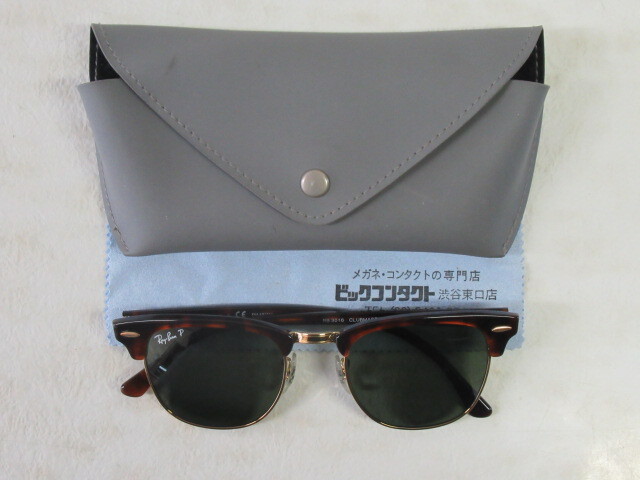 ◆S169.Ray Ban レイバン RB 3016 CLUBMASTER クラブマスター 990/58 サングラス/中古_画像10