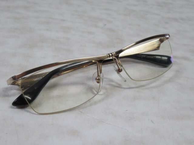 ◆S182.TAKEUCHI JP タケウチジェーピー 002 ALL TITAN 日本製 眼鏡 メガネ 度入り/中古の画像8