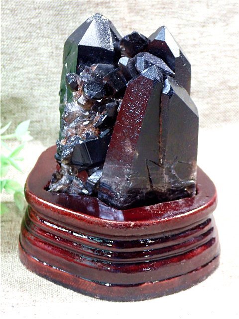 AAA級【魔除け】◆天然モリオン(黒水晶）クラスター178C6-72C126b_画像4