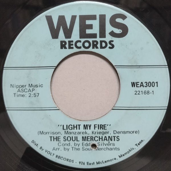 7” US盤 The Soul Merchants // Light My Fire / For Wes -The Doors (records)の画像1