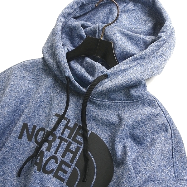 THE NORTH FACE ノースフェイス 新品 ビッグロゴプリント スウェットライク プルオーバー パーカー フーディ 63J BLU 95/M ▲047▼kkf0211c_画像2