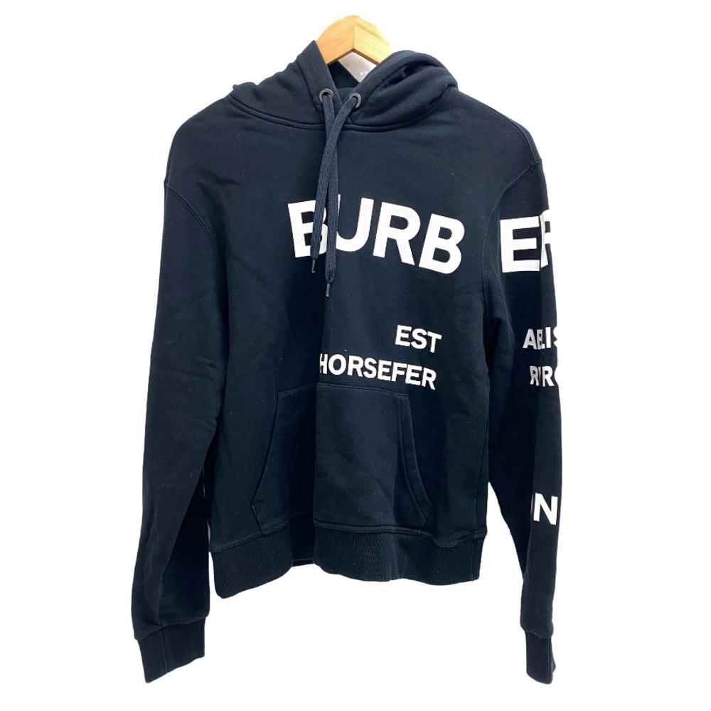 BURBERRY/バーバリー 8040767 ホースフェリー ティッシ期 S コットン パーカー ブラック レディース ブランド_画像1