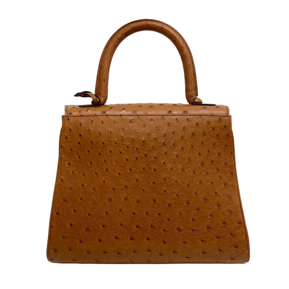 Delvaux/ Dell bo- yellowtail yon Ostrich handbag Brown lady's brand 