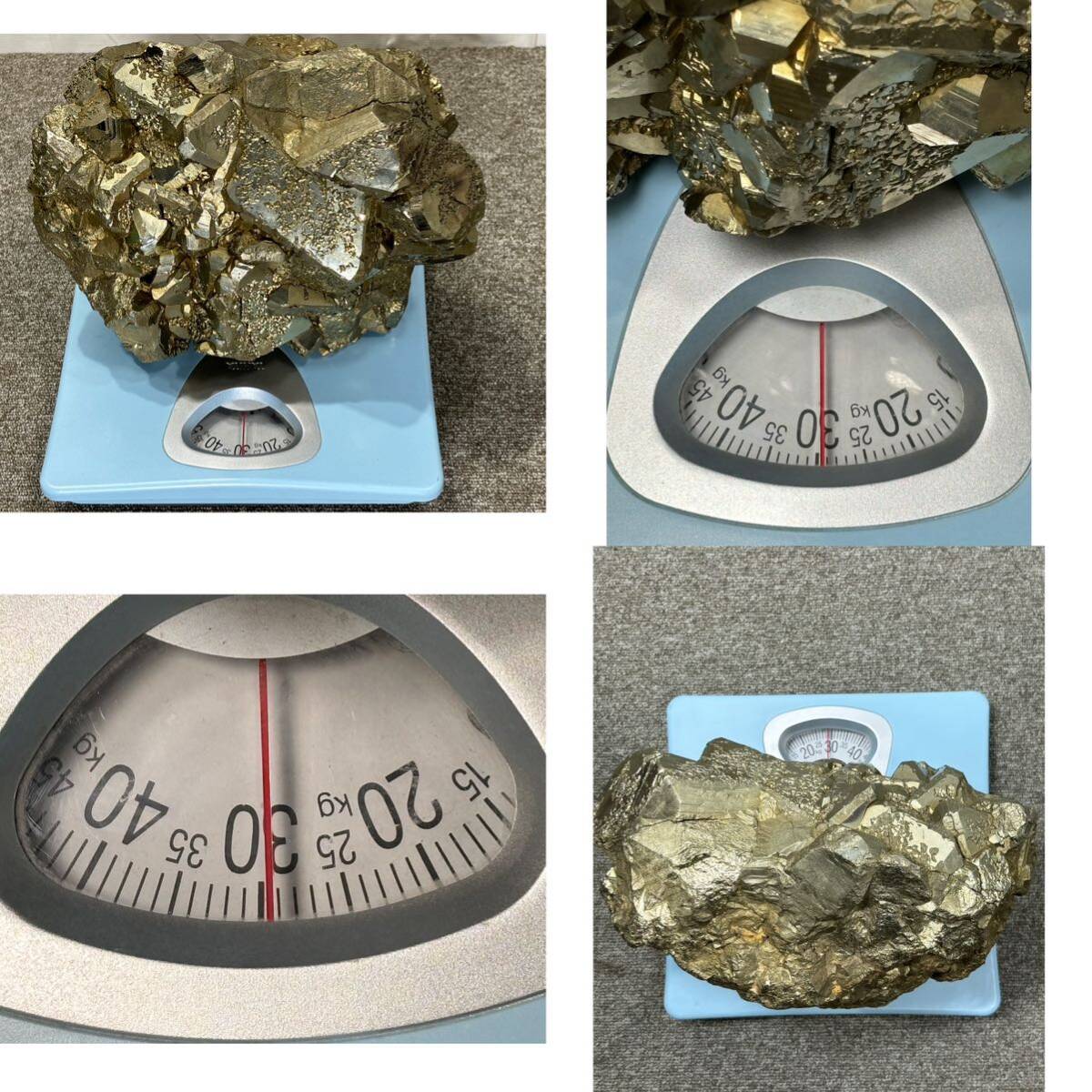特大 パイライト 原石 約30kg 黄鉄鉱 レア 希少 超重量 特大 鉱物 石 原石 コレクション品 パワーストーン ゴールドの画像5