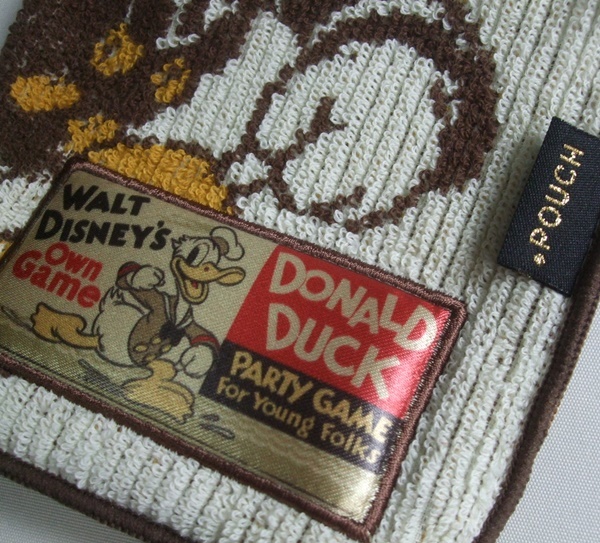 Donald Duck ドナルドダック POUCH ポーチ 未使用品 タオル製ポーチ どっとポーチ ディズニー Disneyの画像5