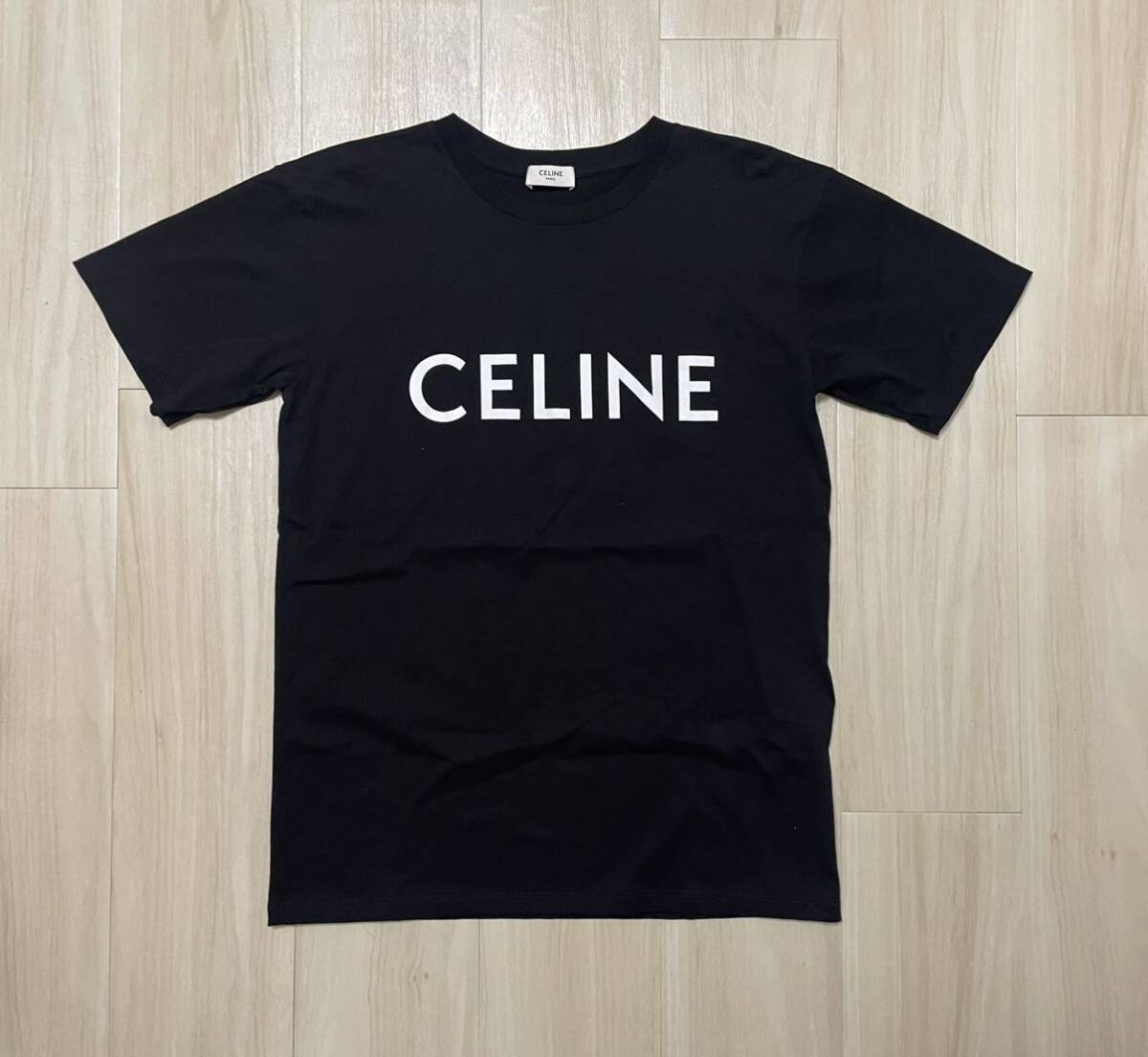 Celine エディスリマン オーバーサイズ ロゴプリント Tシャツ 黒 2X764671Q セリーヌ ブラック_画像1