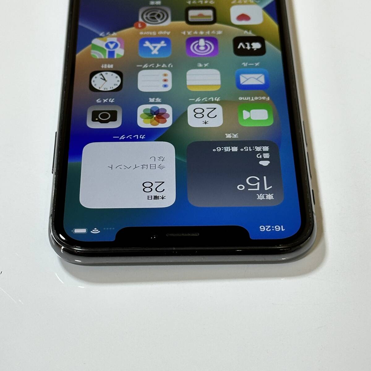 (美品) SIMフリー iPhone X スペースグレイ 256GB MQC12J/A バッテリー最大容量100％ アクティベーションロック解除済の画像6